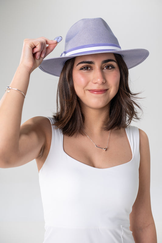 Purple Caddie Crown Handmade Cotton Hat w/Magnetic Ball Marker GOLF by QD