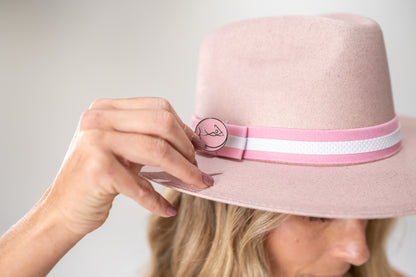 Pink Caddie Crown Handmade Cotton Hat GOLF by QD