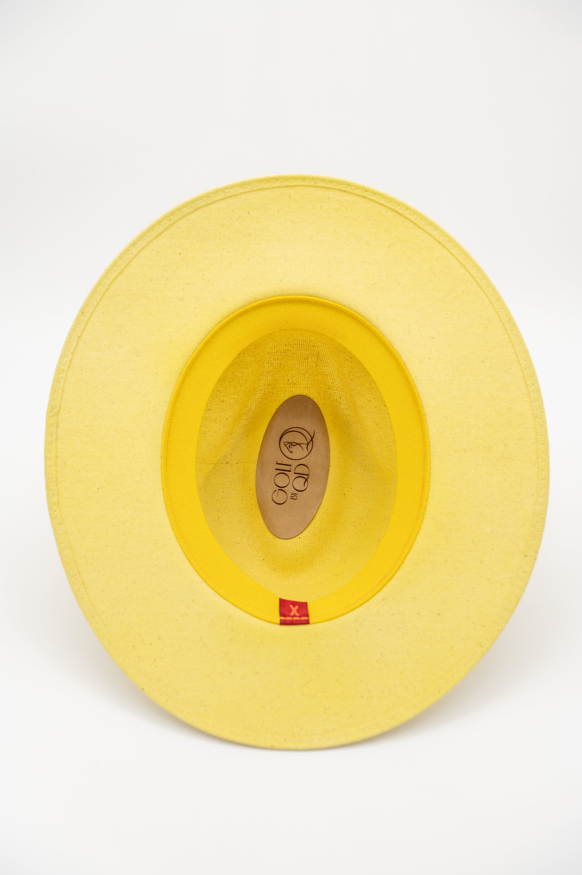 Yellow Caddie Crown Handmade Cotton Hat w/Magnetic Ball Marker GOLF by QD