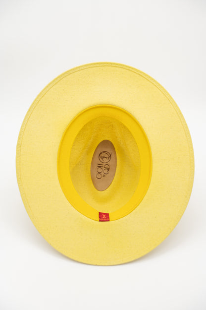 Yellow Caddie Crown Handmade Cotton Hat w/Magnetic Ball Marker GOLF by QD