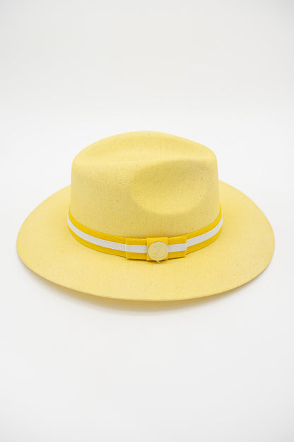 Yellow Caddie Crown Handmade Cotton Hat w/Magnetic Ball Marker GOLF by QD
